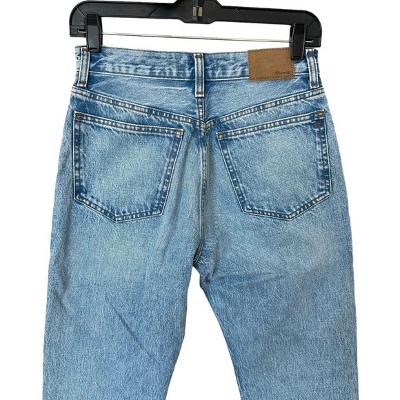 Madewell Petite '90s Straight Jean Womens 26P Blue Mercer Wash READ High Rise - Picture 6 of 16